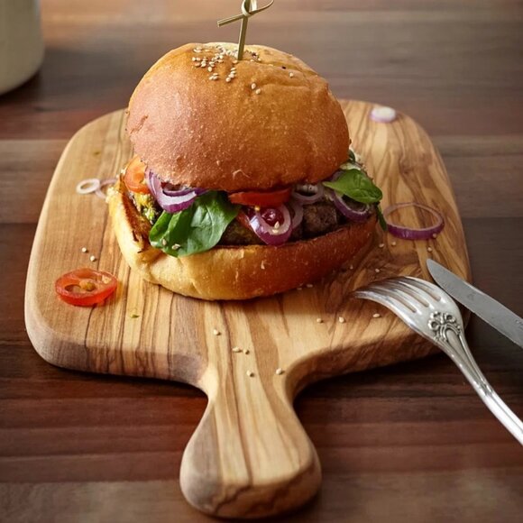 GIFT SET Ralph Lauren Bib Apron & Legno Italian Olive Wood Cheese Board NEW - Picture 7 of 13